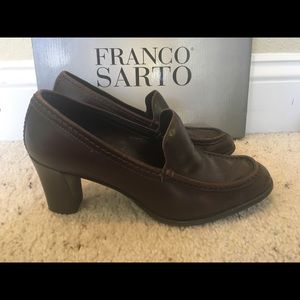 Franco Sarto/Chunky heel/Coffee / size 5